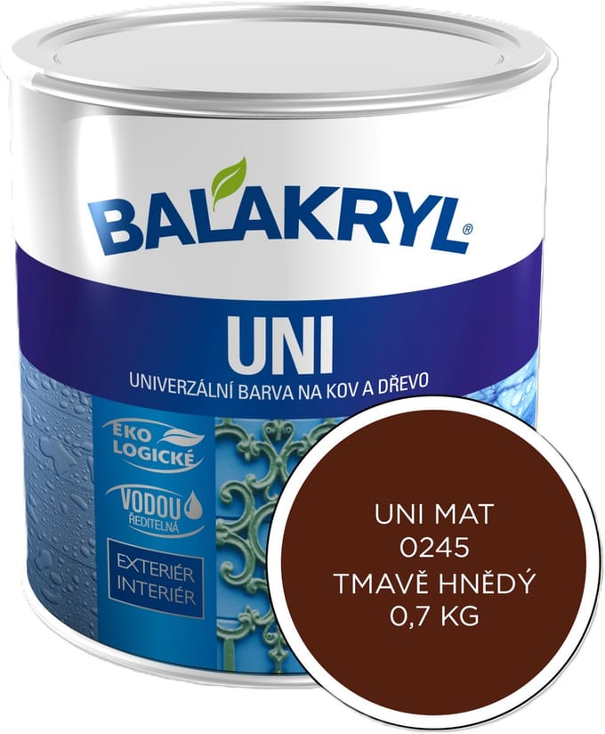 Balakryl UNI MAT 0,7kg, 0245 donkerbruin