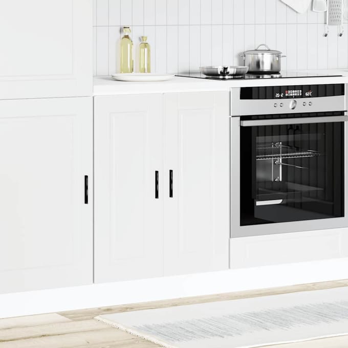 vidaXL - Onderkast - "Porto" - bewerkt - hout - wit