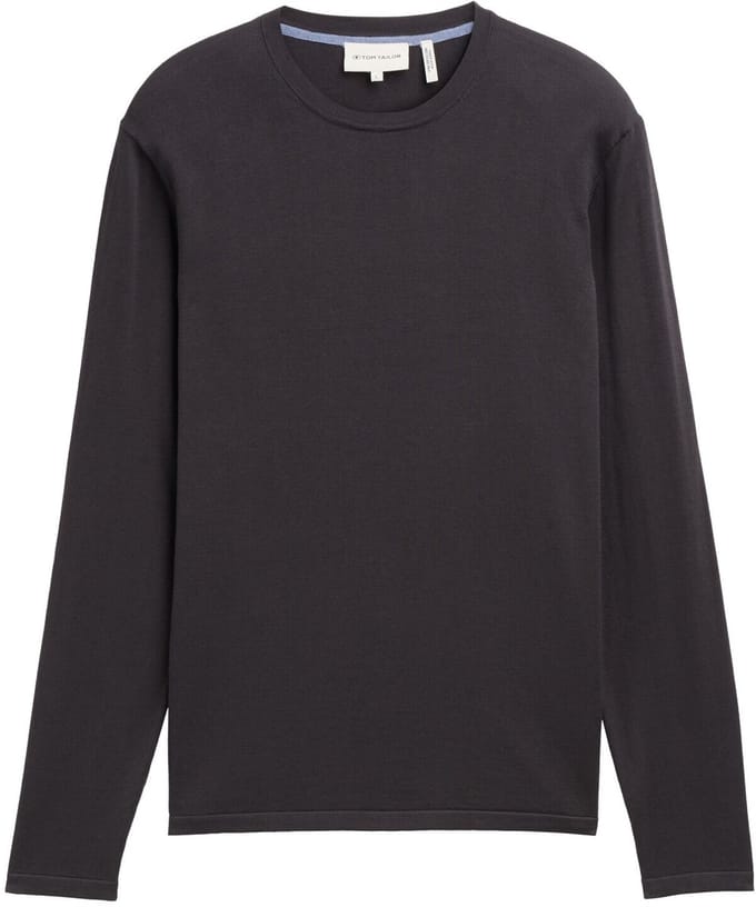 Tom Tailor - Softtouch gebreide trui met zijde - Maat XL - Tarmac Grey
