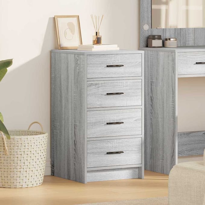 vidaXL - Dressoir - Grijs - sonoma - 40 - x - 41 - x - 75 - cm - Bewerkt - hout