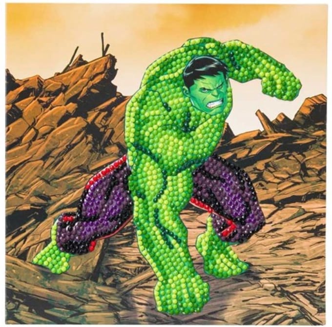 Crystal Card Kit | Diamond painting Marvel The Hulk