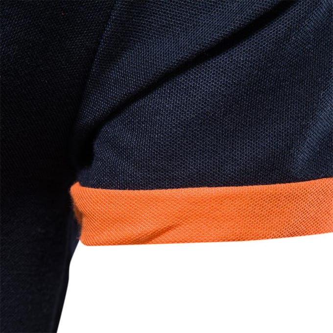 Heren Poloshirt met Borduurwerk van Herten Korte Mouw Judy Mesh Revers T-shirt Plenty S blue