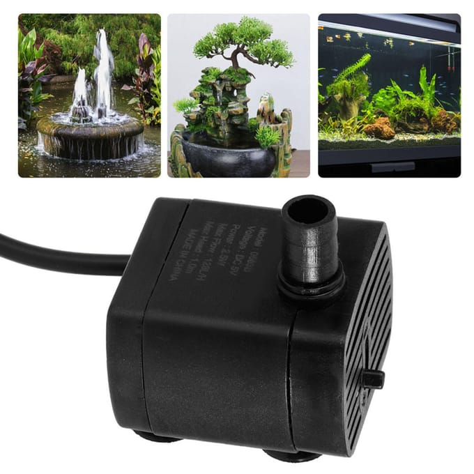 Câble de pompe à eau miniature pour fontaine d'intérieur hydroponique 5 V pour étang et aquarium