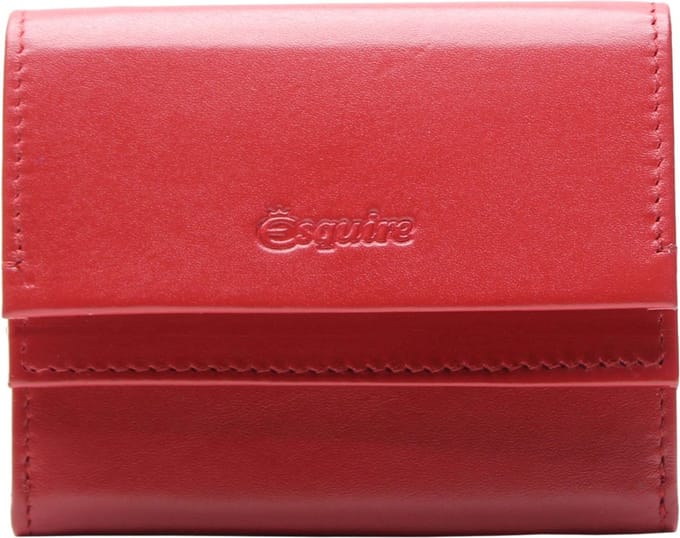 Esquire Portemonnee New Silk Wallet Red Donkerrood