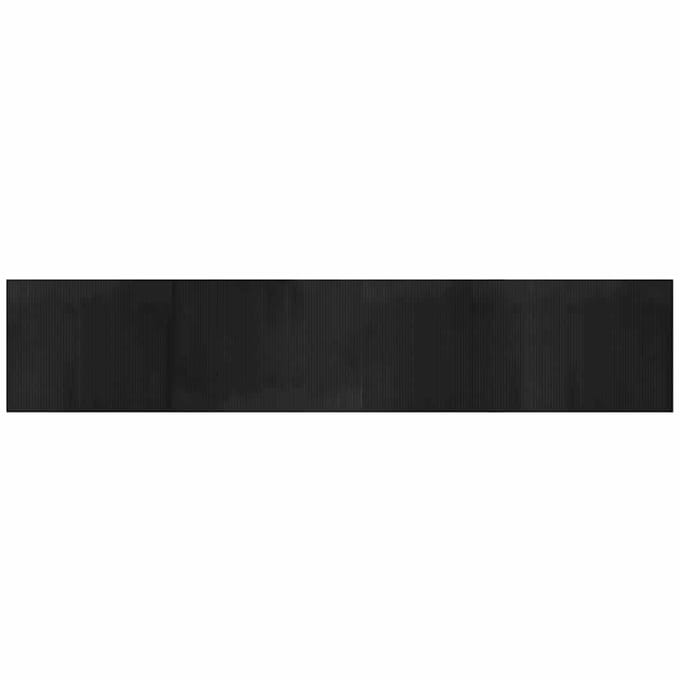 vidaXL - Vloerkleed - rechthoekig - 80x400 - cm - bamboe - zwart