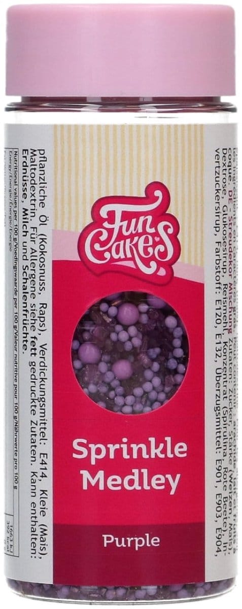 FunCakes Sprinkle Medley - Purple - 70g - Eetbare Taartdecoratie