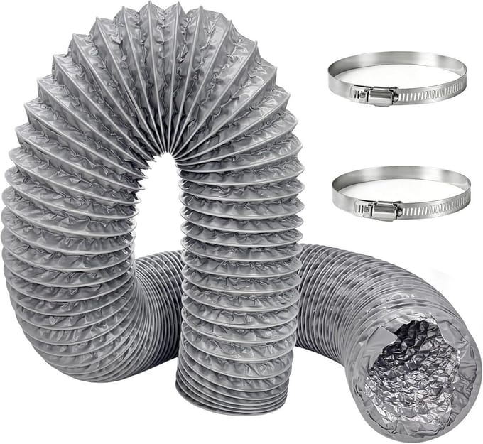 Flexibele Afvoerslang 100mm x 3m - Aluminium Ventilatieslang voor Airco en Afzuiging