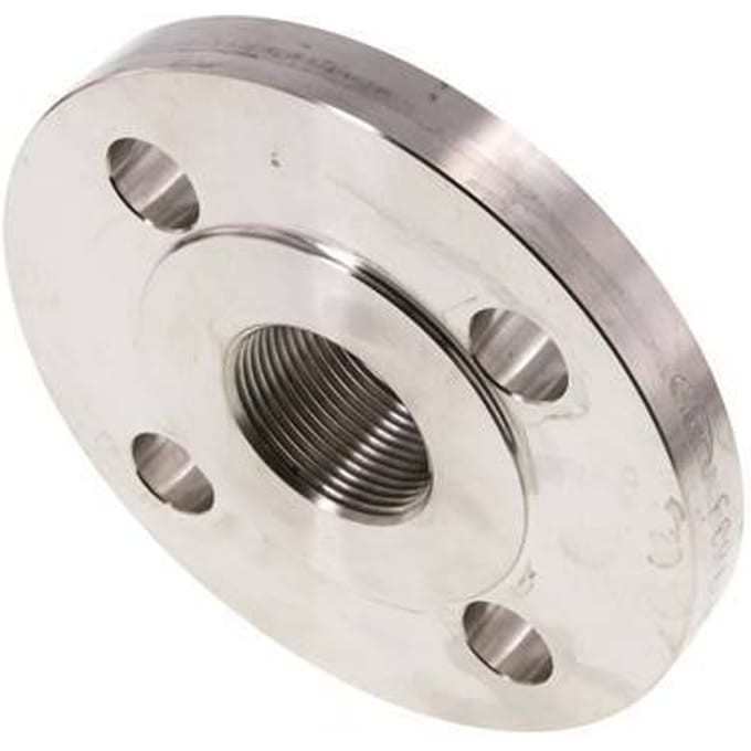 Draadflens DN32-PN40 Rp 1-1/4'' RVS 1.4571 EN 1092-1 (type 13)