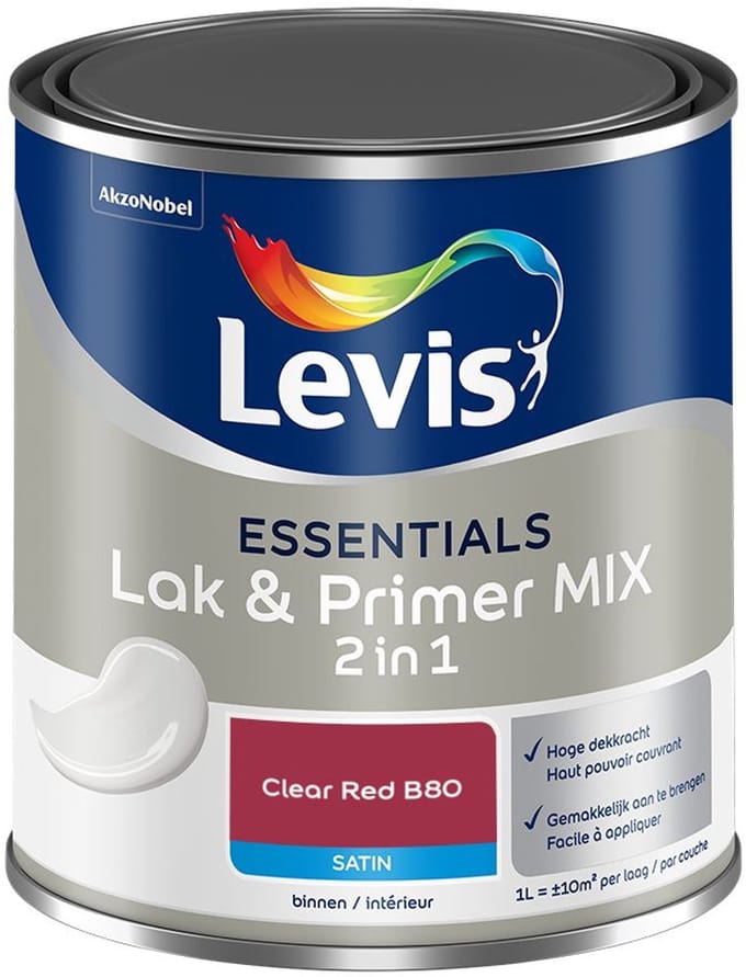 Levis - Essentials Lak & Primer Mix - Clear Red B80 - Mengverf - 1 L