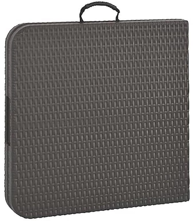 Vouwbare TuinTafel Rattan-Look HDPE Bruin - Ideaal voor Buiten