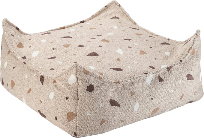 Wigiwama Teddy Square Ottoman / Poef - 80x70x50cm - Terrazzo Sand