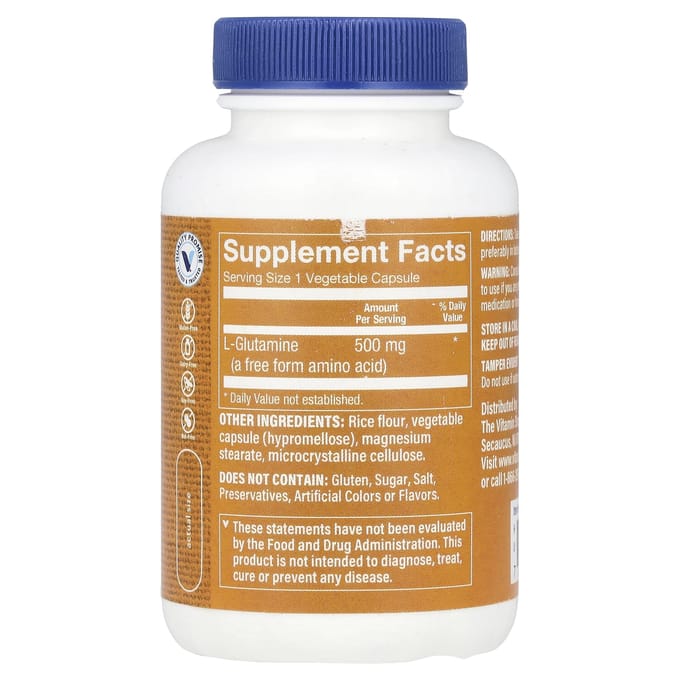 The Vitamin Shoppe, L-Glutamine, 500 mg, 100 Vegetarische Capsules
