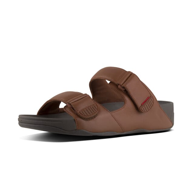 FitFlop Gogh Moc Slide In Leather Men BRUIN - Maat 42