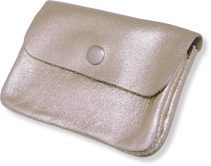Bijoutheek Portemonnee Leer Italiaans Metallic Goud