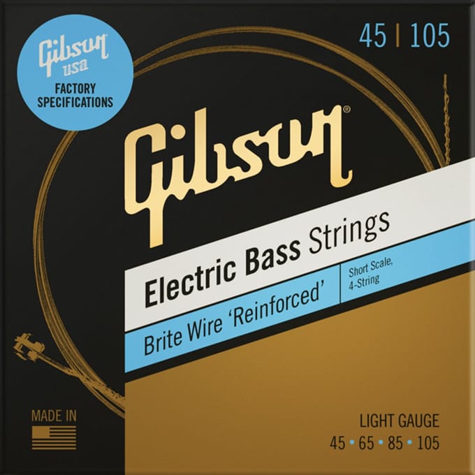 Gibson SBG-SSL Brite Wire Short Scale Bassnaren (45-105) Light