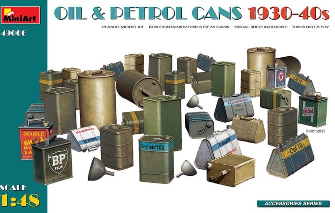 MiniArt Modelbouwpakket Militaire voertuigen - 49006 Oil - Petrol Cans 1930-40s Plastic - 1:48 - Modelbouw