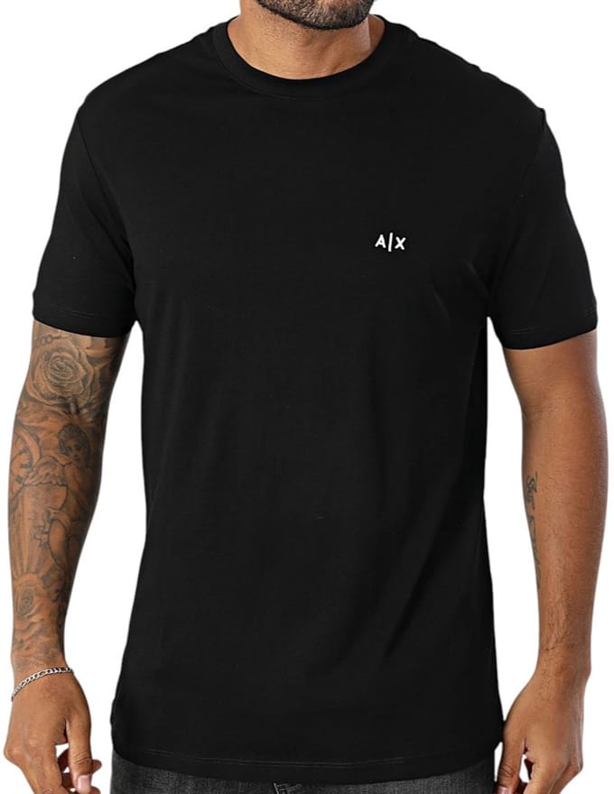 Round Neck Short Sleeve Cotton T-Shirt - Black Shirts