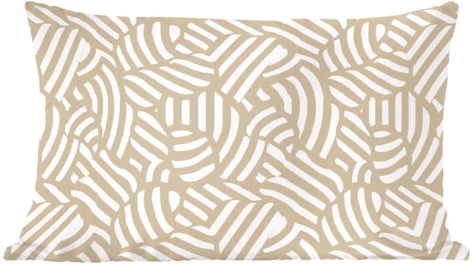 Sierkussens - Kussentjes Woonkamer - 60x40 cm - Abstract - Modern - Beige