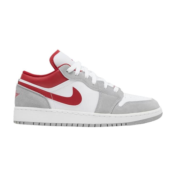 Air Jordan 1 Low SE GS 'Light Smoke Grey Gym Red' 36 white
