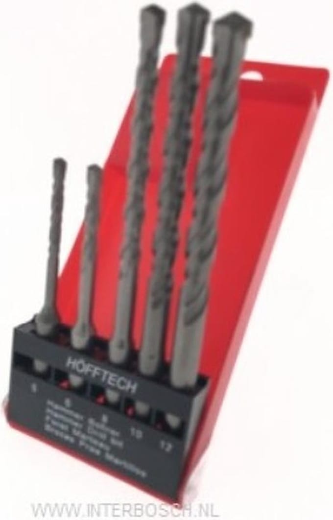 Hofftech SDSBoorset - Beton - Metselwerk - 5 Delig