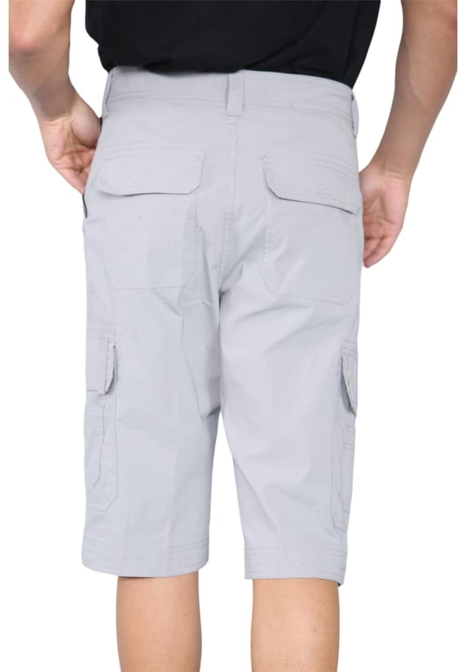 Heren cargo multi-pocket sneldrogende shorts in grijs