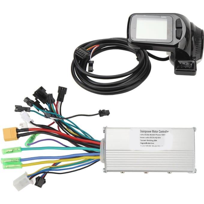 Borstelloze Motor Controller 36V 48V 60V 500W 28A 3 Modes Sinusgolf Motor Snelheidsregelaar met Display