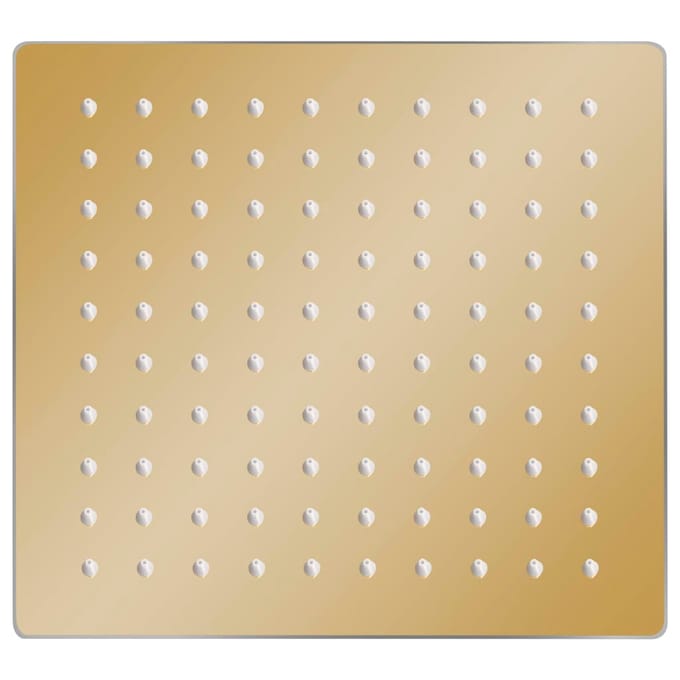 vidaXL - Regendouchekop - vierkant - 20x20 - cm - roestvrij - staal - goudkleurig