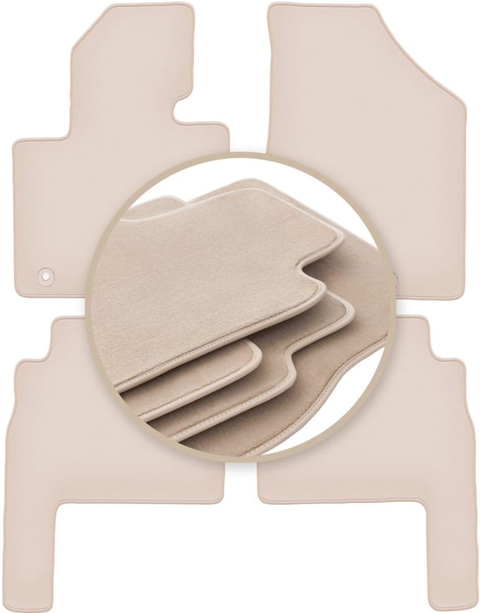 PREMIUM beige vloermatten voor: Kia Sorento II SUV 2009-2015