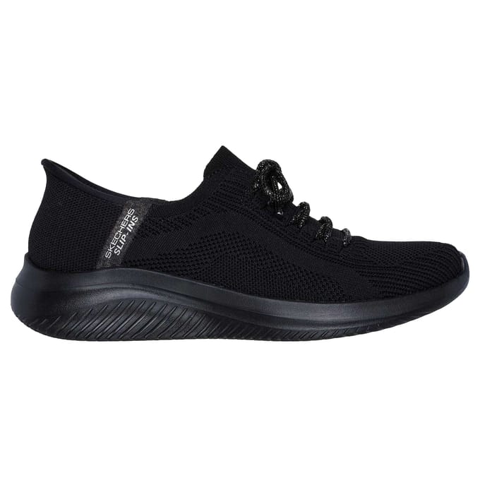 Skechers Dames Ultra Flex 3.0 Platte Sneakers (Zwart)