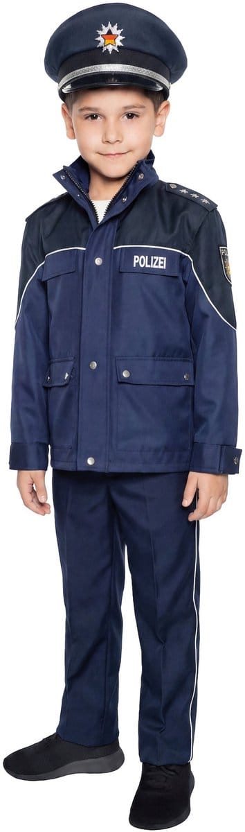 Politie Kinderkostuum - Carnaval Fasching Commissaris