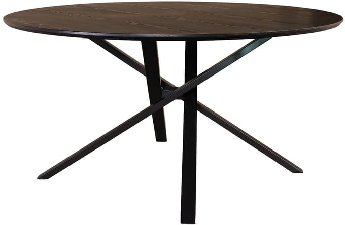 Eettafel rond Ronsi Antoinette zwart 150cm ronde tafel MDF eetkamertafel