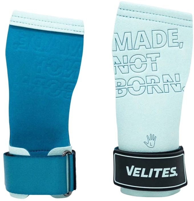 Velites Quad Pro Hand Grips – CrossFit Handbeschermers voor Chalk – Blue Light – L