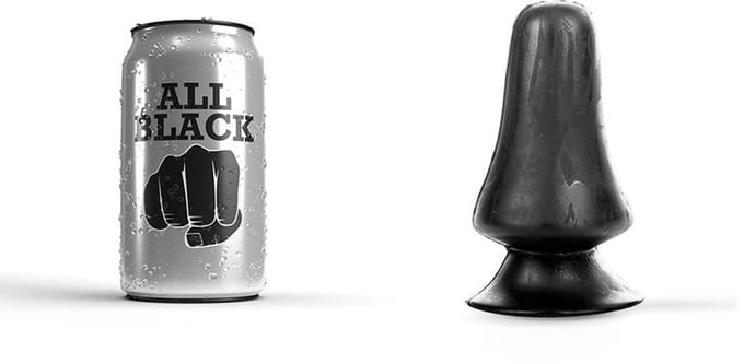 All Black Buttplug 12 cm - zwart