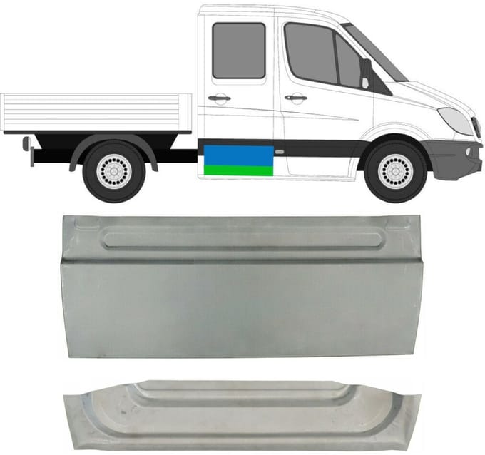 Reparatie plaatwerk achterste deuren voor Mercedes Sprinter 2006-2018