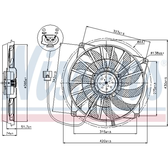 Koelventilatorwiel, motorkoeling NISSENS 85637