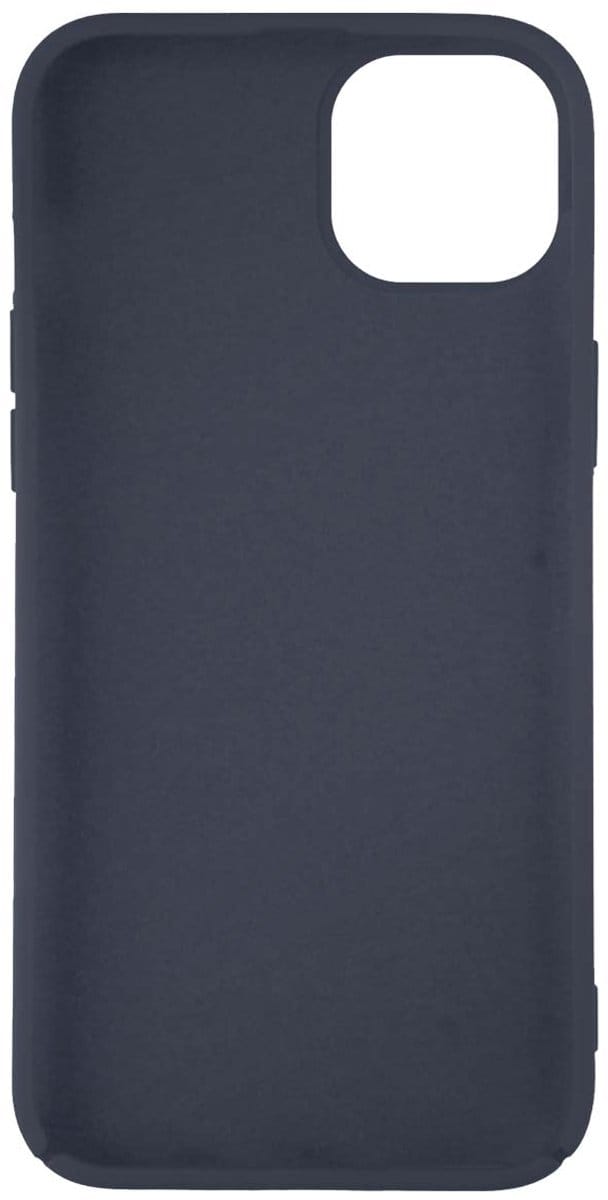 Jaym, Hoesje geschikt voor iPhone 14 - Siliconen met Microvezel, Blauw