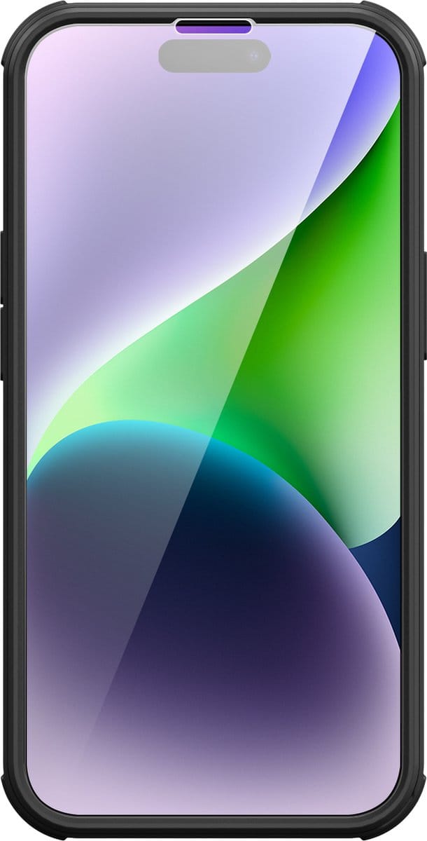 Valenta - Bumper Hoesje - iPhone 15 - Full Cover - Tempered Glass - Zwart