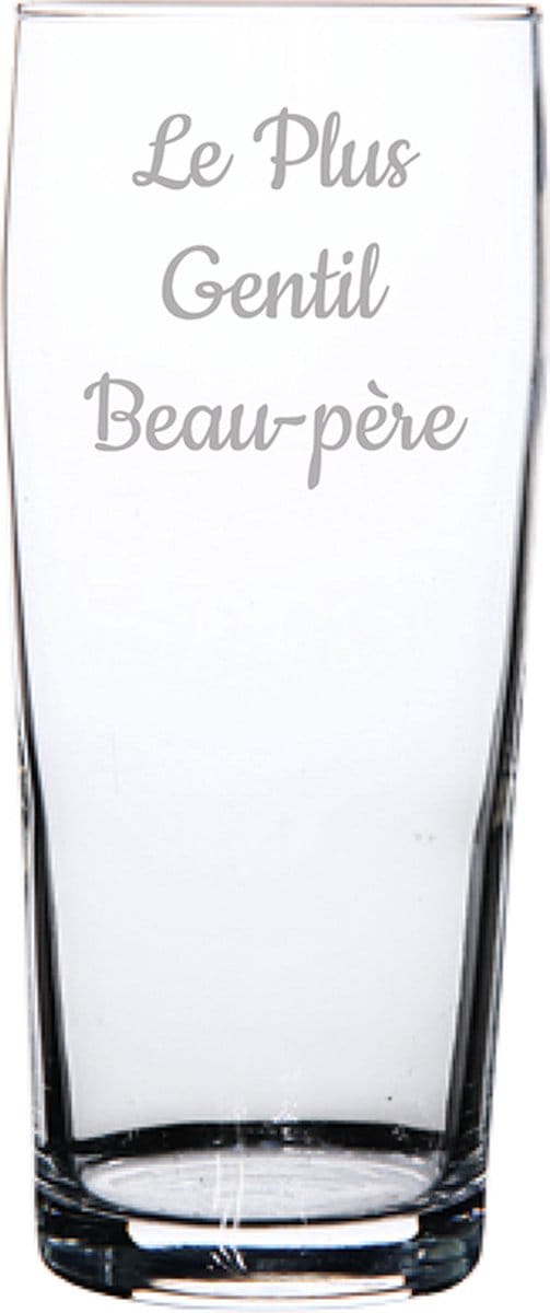 Bierfluitje gegraveerd - 19cl - Le Plus Gentil Beau-père