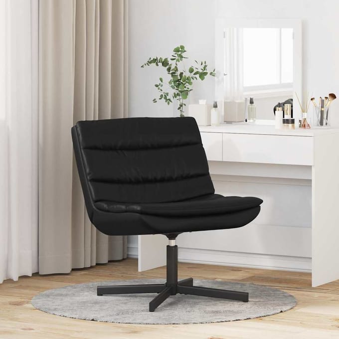 vidaXL - Draaistoel - Zwart - 63 - x - 75 - x - 76 - cm - Kunstleer