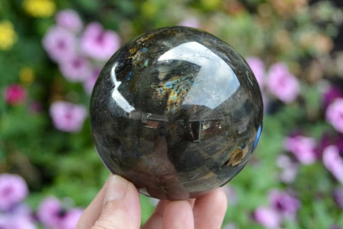 Decoratief edelsteen Labradoriet bol - 646 gram