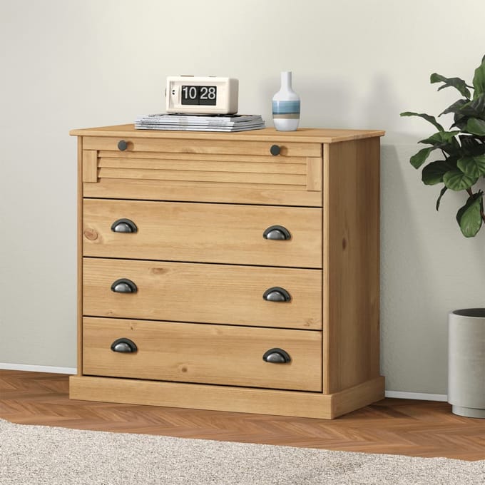 vidaXL - Ladekast - VIGO - 80x40x76 - cm - massief - grenenhout