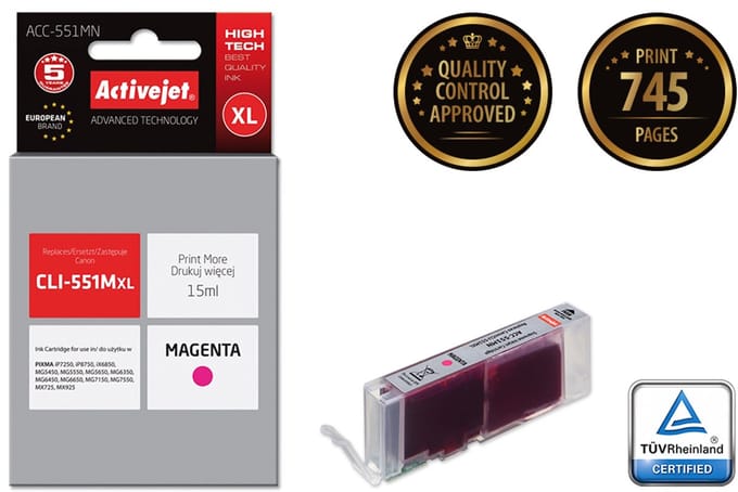 Originele inkt cartridge Activejet ACC-551MN Magenta