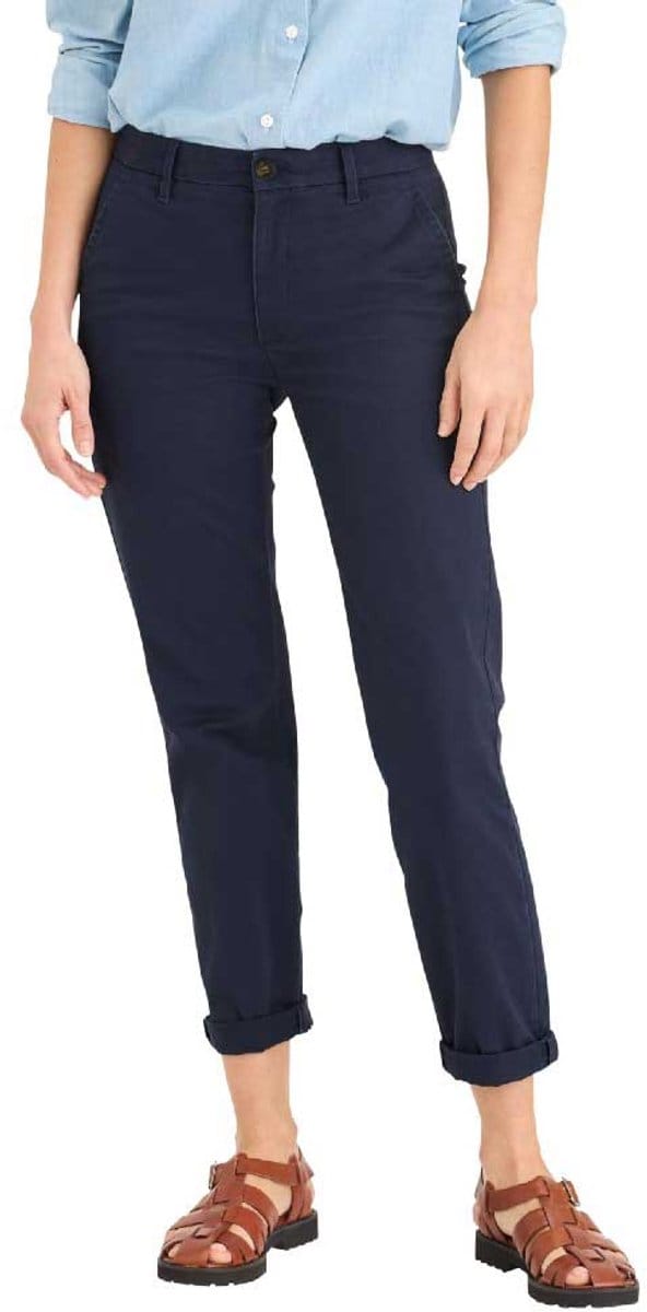 Dockers Weekend Slim Ankle Chino Broek Blauw 27 / Long Vrouw