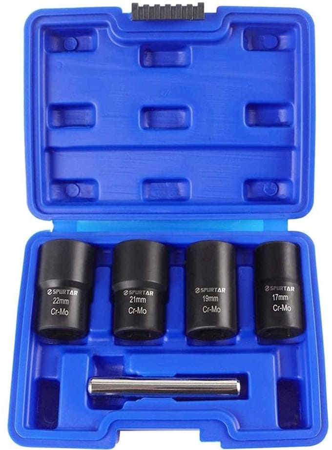 Allecto - Twist Socket Set - Wielmoeren Verwijderen - 17mm 19mm 21mm