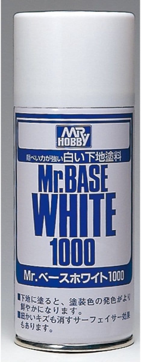 Gunze B518 - Mr Base White 1000 - 180ml - Spuitbus voor Plastic Modelbouw