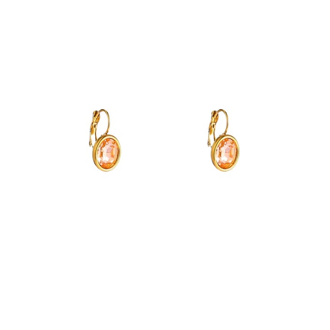 Go Dutch Label Oorhangers French Hook Oval Peach