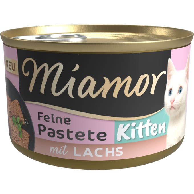 12x85g Miamor Feine Pastete Kitten Zalm nat kattenvoer