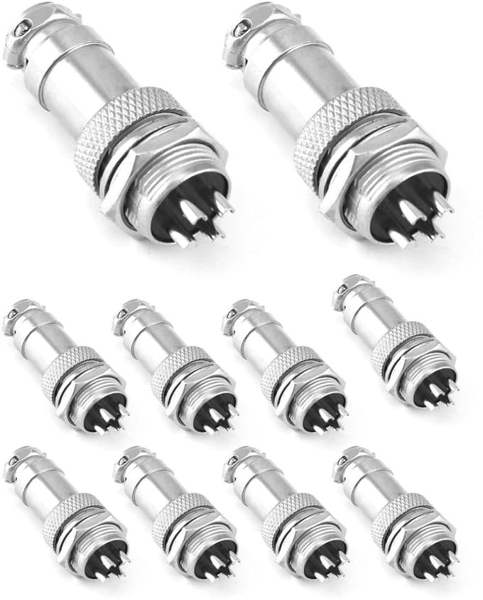 Solidchoice - 10 Stuks GX16 4 Pins Aviation Plug Adapter