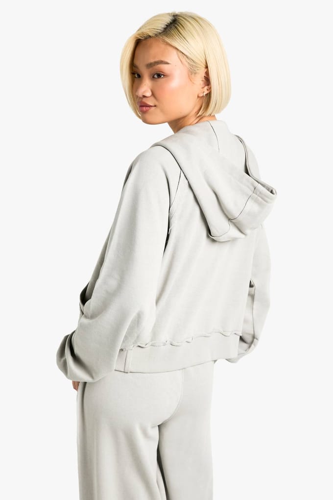 boohoo Dames Gedekonstrueerde Oversized Hoodie | Ice Grey | Maat: XS