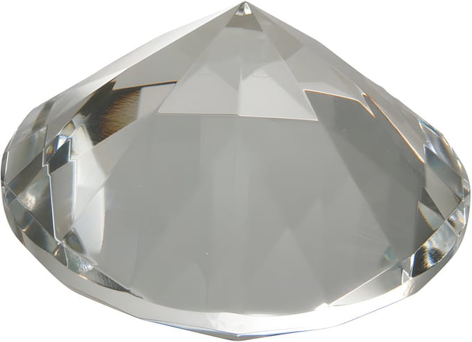 Ostaria Decoratie diamanten - D8 cm - transparant glas - namaak edelstenen